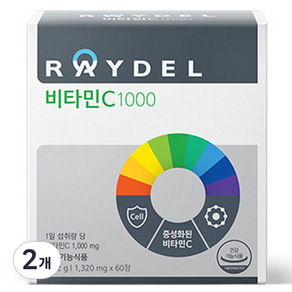 RAYDEL 維他命C 1000錠 79.2g, 60顆, 2個