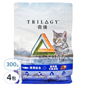 TRILOGY 奇境 全齡貓 無穀凍乾貓糧, 澳洲鮭魚 + 紐西蘭羊肺, 300g, 4包