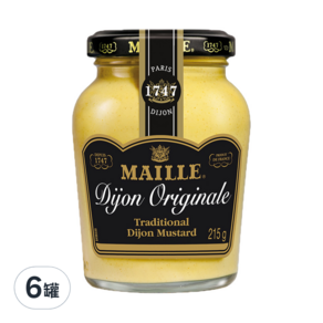 MAILLE 魅雅 狄戎芥末醬, 215g, 6罐