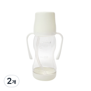 AGAFURA Raon 吸管杯 250ml, Ivory, 2個