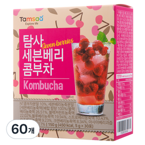 Tamsaa 七種莓果康普茶, 5g, 30條, 2盒