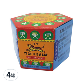 TIGER BALM 虎標 萬金油 紅, 10g, 4罐