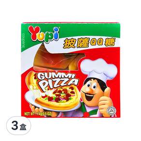 Yupi 呦皮 披薩QQ糖, 14g, 3盒