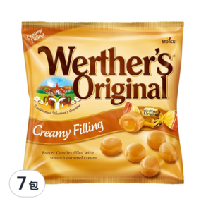 Werther's Original 道地的偉特 焦糖夾心鮮奶油糖, 80g, 7包