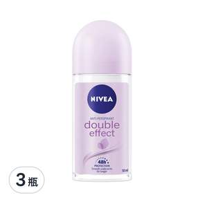 NIVEA 妮維雅 止汗爽身乳液 高效柔滑 滾珠瓶, 50ml, 3瓶