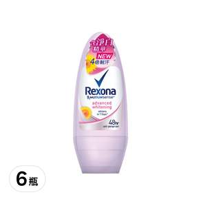 Rexona 蕊娜 制汗爽身香體露, 淨亮制汗, 50ml, 6瓶