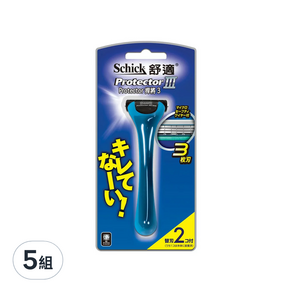 Schick 舒適牌 捍將3刮鬍刀 刀把*1+刀片*2, 5組