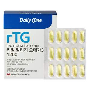 Daily One rTG Omega-3魚油, 1盒, 1300mg