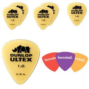 Dunlop Ultex 標準吉他撥片 6片+Kanoobell撥片 3片, 1組