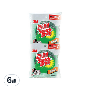 3M Scotch-Brite 百利 鋼絲球 重量提升版 55g, 2入, 6組