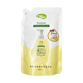 nac nac 酵素奶瓶蔬果洗潔慕斯 補充包, 600ml, 10包