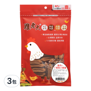 雞老大 犬用 小香腸, 雞肉 + 丁香魚, 170g, 3包