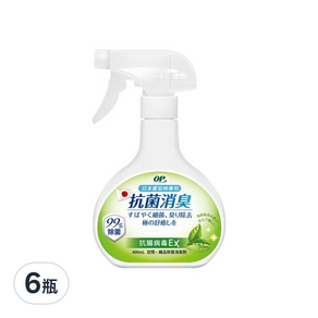 OP 愛岩柿除菌消臭噴霧 抗腸病毒EX, 400ml, 6瓶