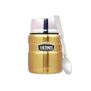 THERMOS 膳魔師 金屬五色附湯匙燜燒杯 SK3000-MGD, 金屬金, 470ml, 1個