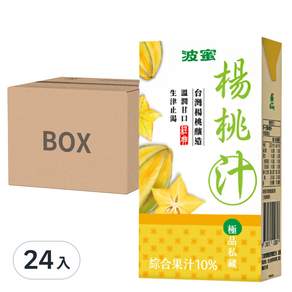 波蜜 楊桃汁, 300ml, 24入