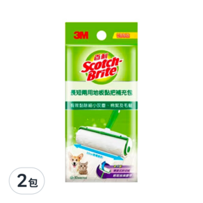 3M Scotch-Brite 百利 長短兩用地板黏把 補充包 100張, 2包