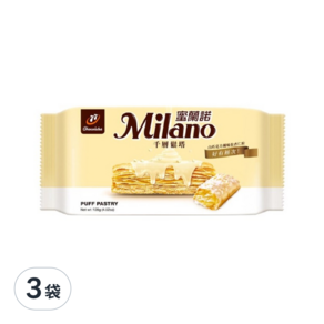 77 Milano 蜜蘭諾 千層鬆塔 8入, 128g, 3袋