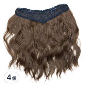 魔髮樂 U型髮片 羊毛捲 16吋, B5064 淺棕色, 4個