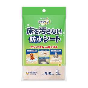 unicharm pet Deo-toilet 清新消臭 地板防水坐墊, 5枚, 1包