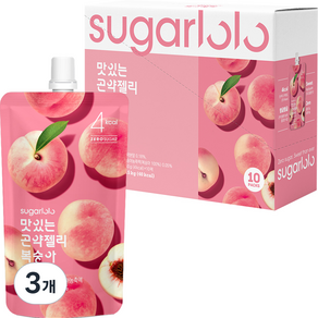 sugarlolo 美味的蒟蒻果凍飲 水蜜桃口味, 1.5kg, 3盒