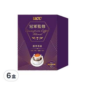 ucc 冠軍監修醇厚香韻濾掛式咖啡, 10g, 10入, 6盒