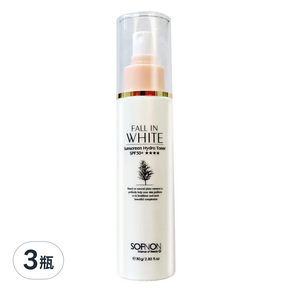 SOFNON 詩芙儂 戀戀白 透白防曬水活露 SPF50+, 80g, 3瓶