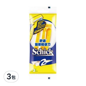 Schick 舒適牌 雙層輕便刀 15g, 3入, 3包