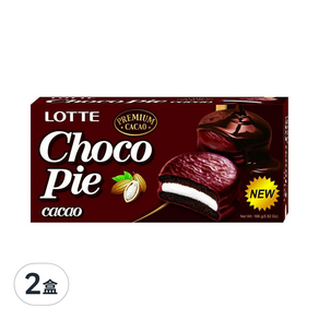 LOTTE 樂天 黑巧克派 6入, 168g, 2盒