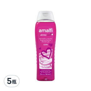 amalfi 複方精油沐浴凝露 浪漫香氛, 750ml, 5瓶