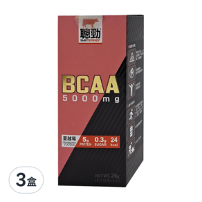 RED COW 紅牛 聰勁即溶BCAA 5000mg 蔓越莓, 4包, 6.5g, 3盒