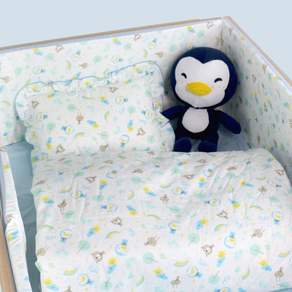 PUKU 藍色企鵝 好朋友寢具組, 藍色, 1組