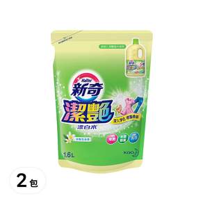 Haiter 新奇 潔艷漂白水 補充包 淡雅花朵香, 1.6L, 2包