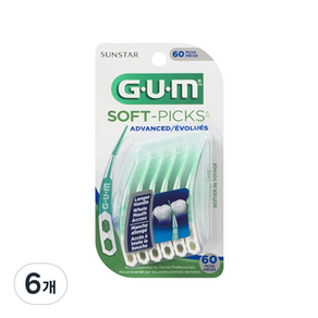 Gum Soft Fix Advanced I 型齒間刷, 60入, 6個