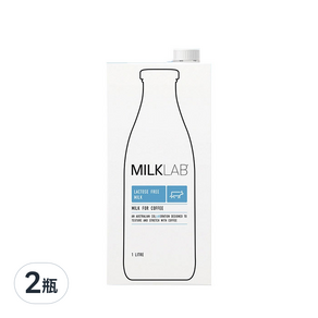 MILKLAB 無乳糖牛奶, 1L, 2瓶