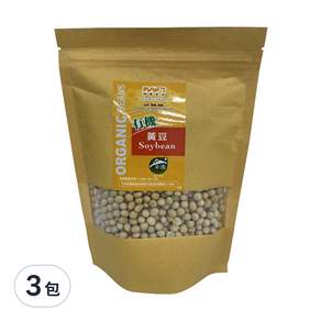 茂喜食品 有機黃豆, 400g, 3包