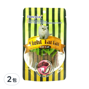 Boneplus 貓專用魚型薄荷潔牙條, 鮭魚風味, 70g, 2包