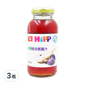 HiPP 喜寶 綜合黑棗汁 4個月以上, 200ml, 3瓶