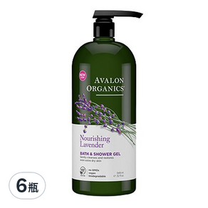 AVALON ORGANICS 精油滋潤沐浴露 薰衣草, 946ml, 6瓶