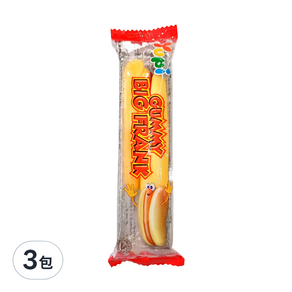 Yupi 呦皮 大熱狗軟糖, 28g, 3包