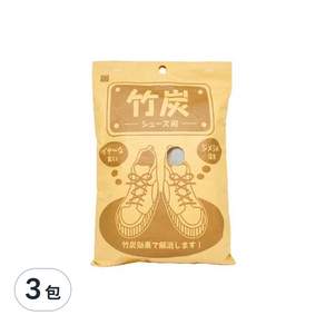KOKUBO 小久保工業所 日本竹炭除臭包 鞋子用 2入 8*19cm, 200g, 3包