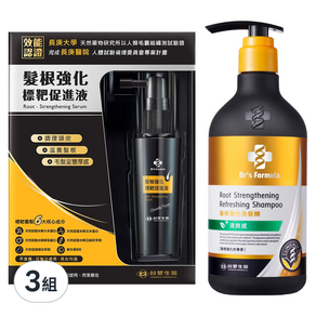 台塑生醫 Dr's Formula 髮根強化標靶促進液 50ml+髮根強化洗髮精 清爽感 200g, 3組