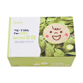 農純鄉 mini米麵 無鹽菠菜 6個月以上 8包, 320g, 1盒