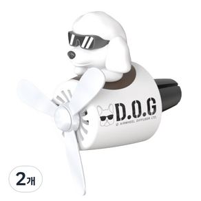 Dog Dog Air Wheel Car Air Freshener Poodle White Company C Powdery Type, 2個, C No Poedery