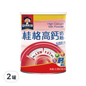 QUAKER 桂格 高鈣奶粉高鐵配方, 1.5kg, 2罐