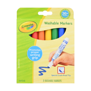 Crayola 繪兒樂 幼兒可水洗彩色筆, 8色, 1盒
