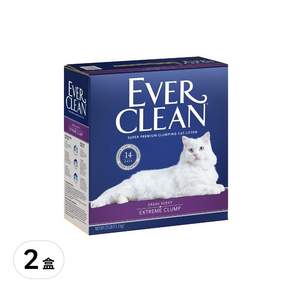 EVER CLEAN 藍鑽 結塊貓砂 強效清香 25lb, 11.3kg, 2盒