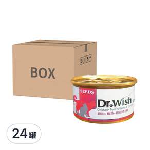 惜時 Dr. Wish 貓罐, 鮪魚+雞肉+維他命B群, 85g, 24罐