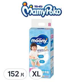 滿意寶寶 moony 日本版 頂級超薄拉拉褲/尿布 女童, 褲型, XL, 12-22kg, 152片