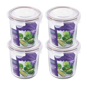Glasslock 紫色系列圓形密封罐, 單品, 4個