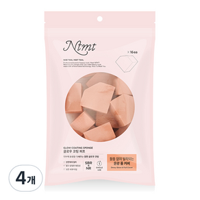 ntmt 發光塗層粉撲 16p, 單色, 4個